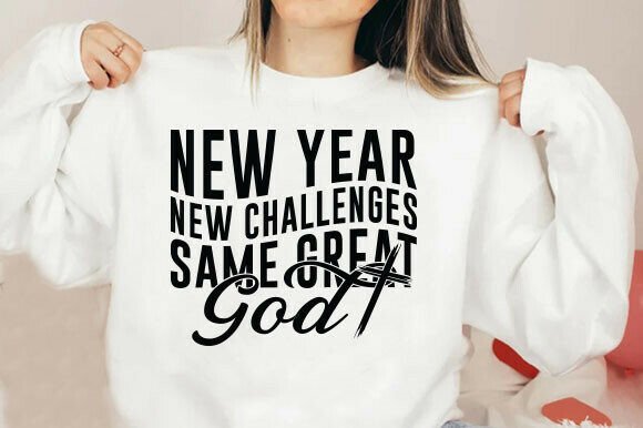 Christian New Year Graphics for T-Shirt Designs and Branding
