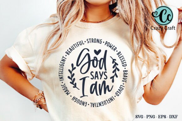 God Says I Am PNG SVG: Perfect for T-Shirt Designs and Graphics