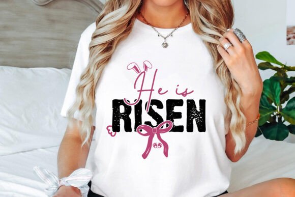 He is Risen SVG, Easter Christian Graphics for T-Shirts