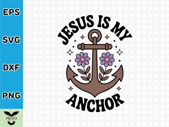 Jesus is My Anchor Boho T-Shirt Design for Graphics