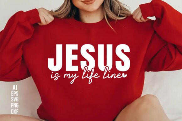Jesus is My Life Line T-shirt: A Versatile Graphic for Branding