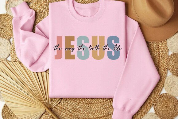 Jesus the Way the Truth the Life: A Versatile Graphic for T-Shirts