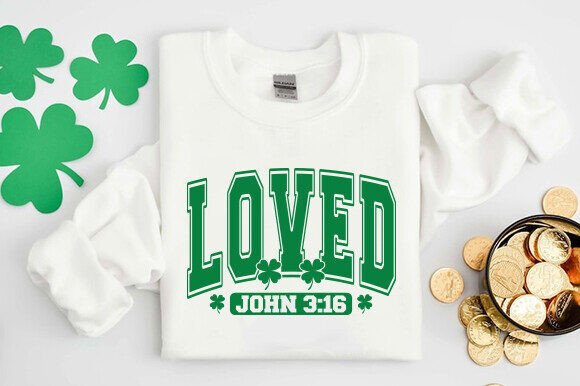 Loved John 316 Shamrock SVG for T-Shirt Designs and Graphics