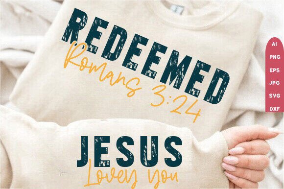REDEEMED Sleeve Design: A Versatile Graphic for T-Shirt Designs