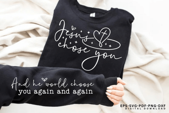 Retro Christian PNG, Jesus Chose You SVG for Graphics & T-Shirt Designs