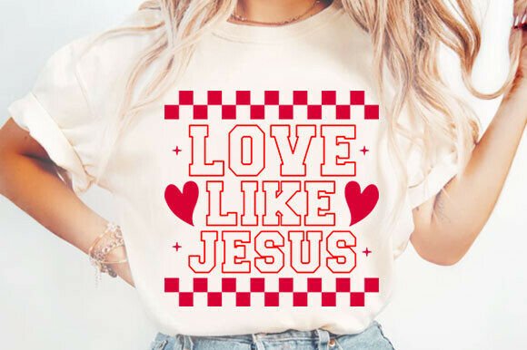 Retro Love Like Jesus Png: A Unique T-Shirt Design Graphic