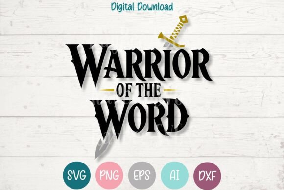 Warrior of the Word: A Versatile Christian Graphics and T-Shirt Design